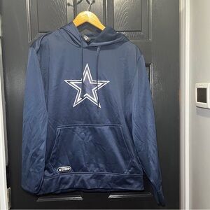 DALLAS COWBOYS Authentic New Era Hoodie Blue NFL Team Apparel Men's Size Med